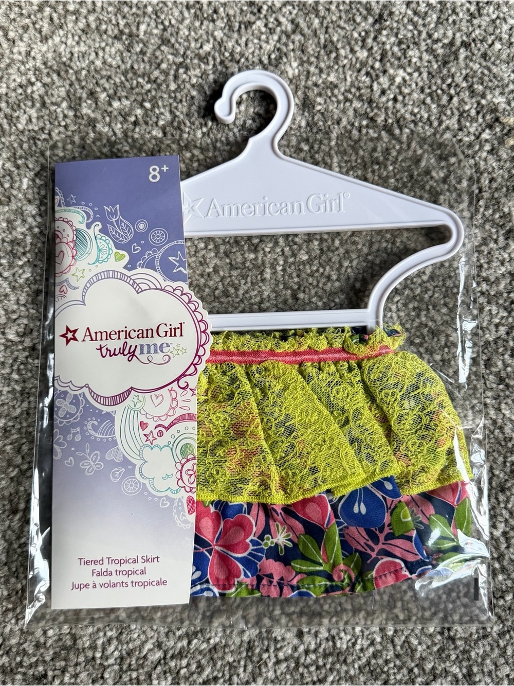 American Girl Tiered Tropical Skirt for 18-inch Dolls